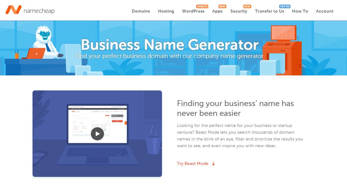 Namecheap- Domain name generator